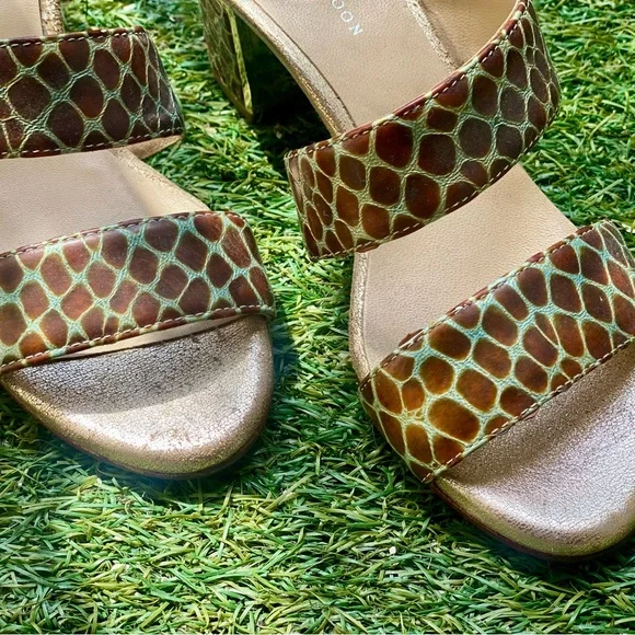 Vanilla Moon Animal Print Block Heel Slider Sandals. Euro size: 36 - Picture 3 of 11